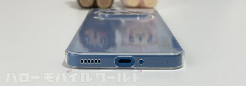Nothing Phone (3a) 用 TPU クリアケース 装着 下部（USB-Cコネクタ スピーカー等）
