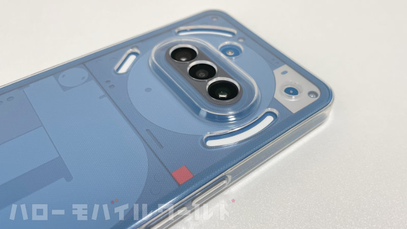 Nothing Phone (3a) 用 TPU クリアケース 装着 カメラ部分（グリフインターフェース）