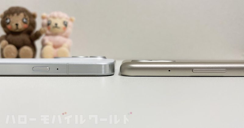 arrows Alpha と arrows We2 Plus の厚みを比較