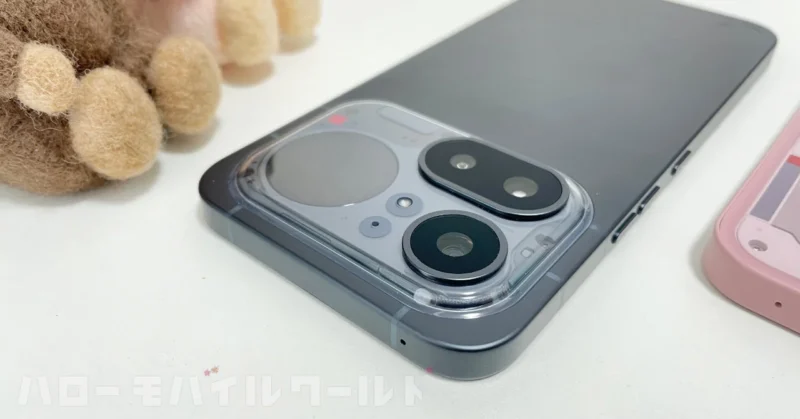 Nothing Phone 4a Pro カメラ、グリフマトリクス部分 クローズアップ