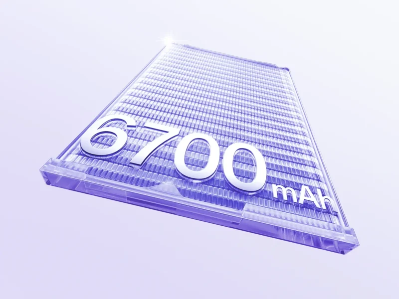 OPPO Reno16 5G 6,700mAh のバッテリーを搭載